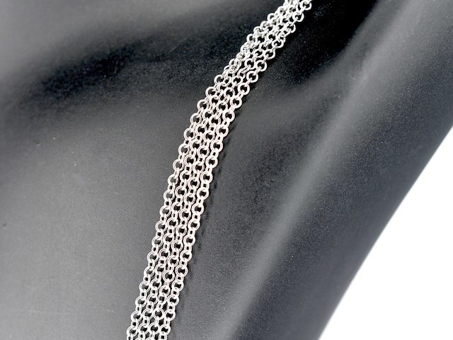 Leo pizzo - witgouden ketting met drie lagen - afbeelding 3 van  7