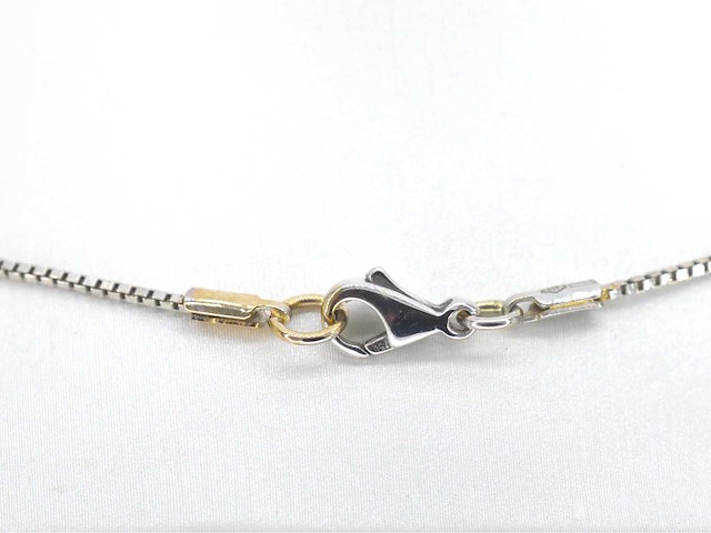 Leo pizzo bicolour gouden ketting met diamant - afbeelding 7 van  9