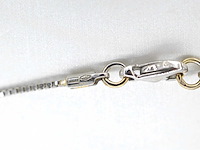 Leo pizzo bicolour gouden ketting met diamant - afbeelding 9 van  9