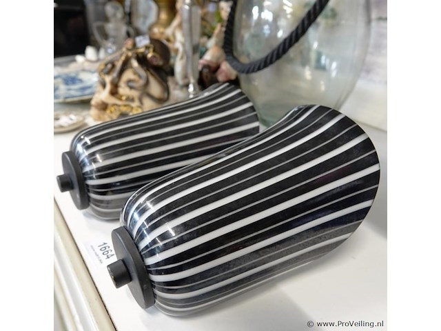 Leonardo "banda nera" of zebra-streep jaren 70 wandlampen - afbeelding 3 van  5