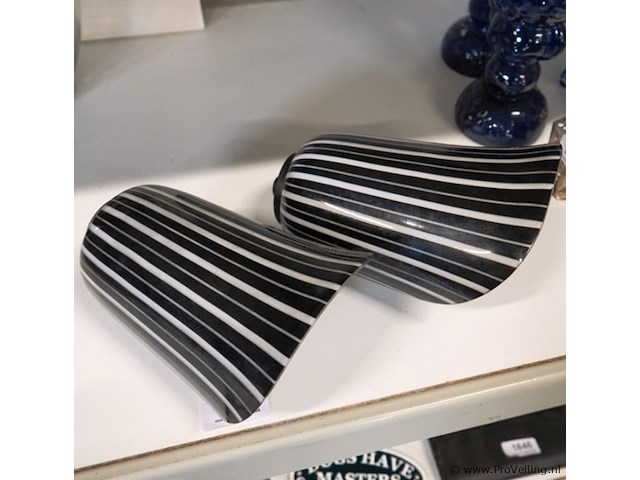 Leonardo "banda nera" of zebra-streep jaren 70 wandlampen - afbeelding 4 van  5