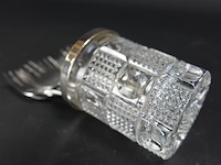 Lepel beker met rand (geen merken gevonden) met verzilverde lepeltjes - afbeelding 5 van  5