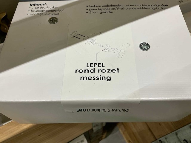 Lepel rond rozet deurkruk (168x) - afbeelding 4 van  4