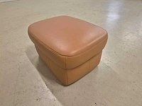 Leren - hocker - poef - pouf - afbeelding 3 van  7