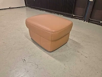 Leren - hocker - poef - pouf - afbeelding 6 van  7