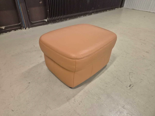 Leren - hocker - poef - pouf - afbeelding 7 van  7