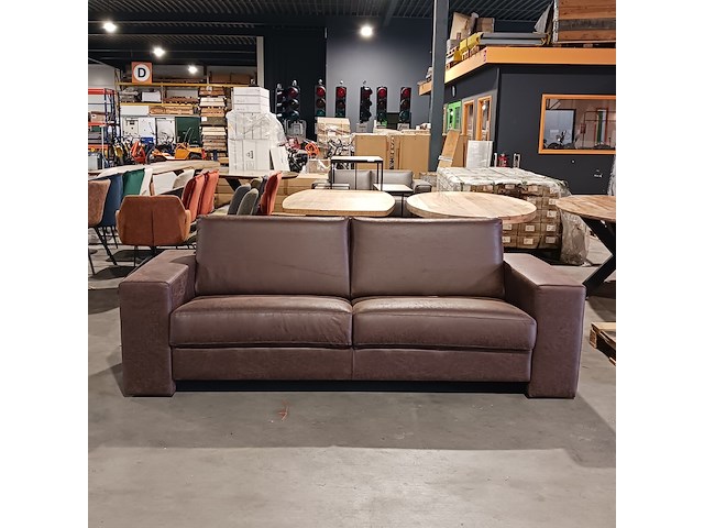 Leren 2-zitsbank, wildeboer, bruin, 2024 - afbeelding 2 van  8