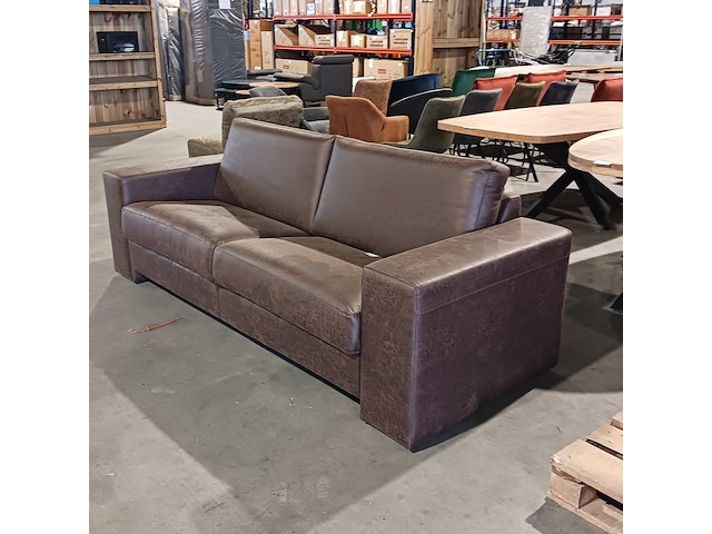 Leren 2-zitsbank, wildeboer, bruin, 2024 - afbeelding 3 van  8