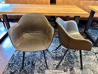 Leren armstoel (2x) - afbeelding 1 van  5