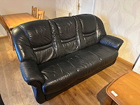 Leren bank met twee fauteuils - afbeelding 2 van  6