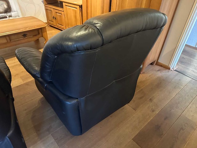 Leren bank met twee fauteuils - afbeelding 5 van  6