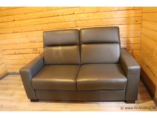 Leren bank met verstelbare hoofdsteunen - 118x93x118cm - afbeelding 1 van  4