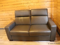 Leren bank met verstelbare hoofdsteunen - 118x93x118cm - afbeelding 1 van  4