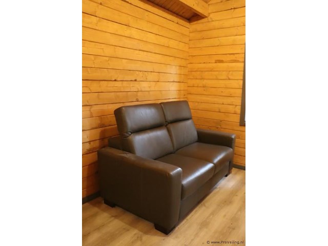 Leren bank met verstelbare hoofdsteunen - 118x93x118cm - afbeelding 2 van  4