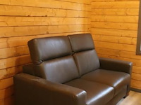 Leren bank met verstelbare hoofdsteunen - 118x93x118cm - afbeelding 2 van  4