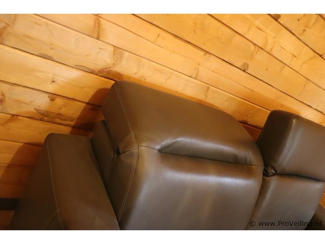 Leren bank met verstelbare hoofdsteunen - 118x93x118cm - afbeelding 3 van  4