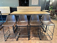 Leren barkruk (4x) - afbeelding 1 van  5