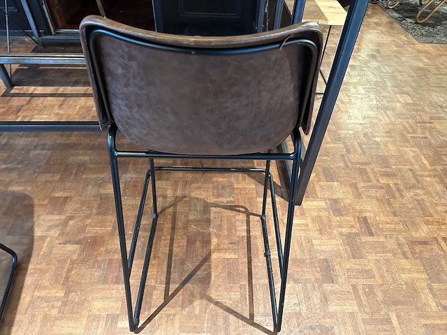 Leren barkruk (4x) - afbeelding 4 van  5