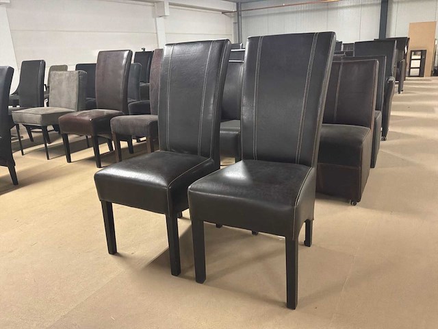 Leren eetkamerstoel (2x) - afbeelding 1 van  8