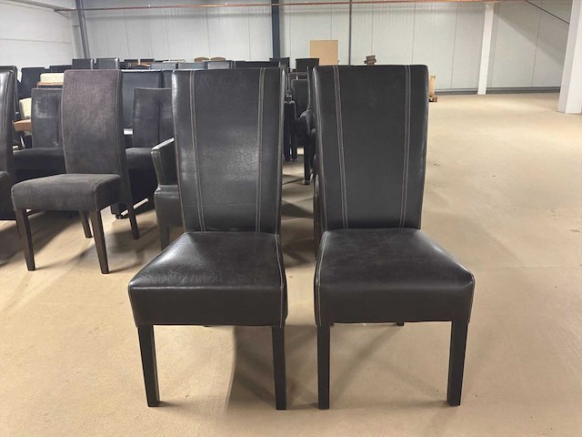 Leren eetkamerstoel (2x) - afbeelding 7 van  8