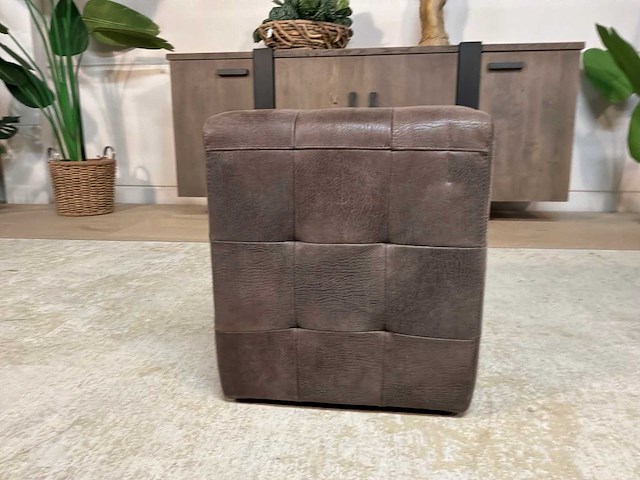 Leren poef - afbeelding 3 van  5