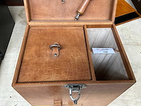 Leren wijnkist/barcase - afbeelding 1 van  3