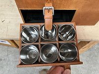 Leren wijnkist/barcase - afbeelding 3 van  3