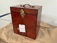Leren wijnkist/barcase