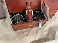 Leren wijnkist/barcase - afbeelding 4 van  5