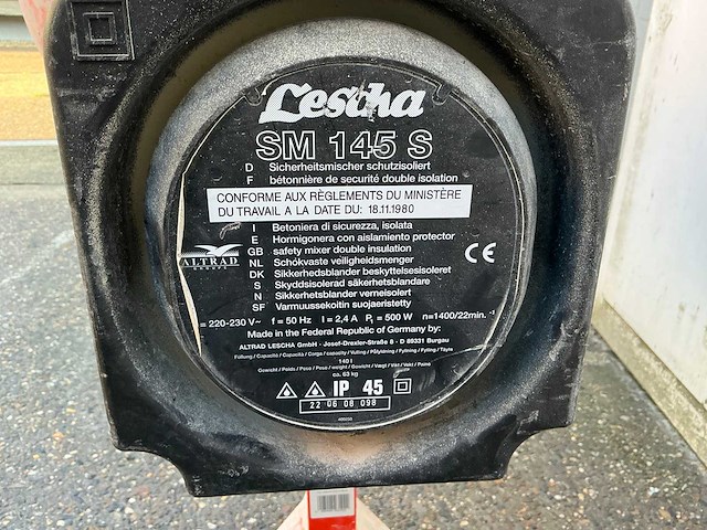 Lescha sm 145s betonmolen - afbeelding 5 van  5