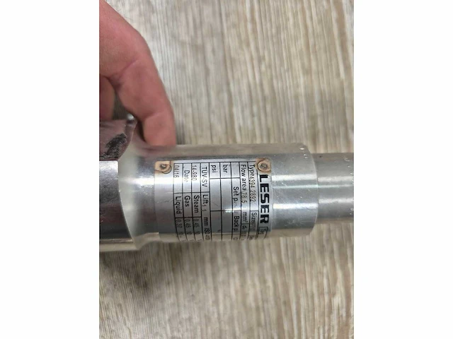 Leser type 4394.2892 rvs veiligheidsafsluiter / overdrukventiel (npt 1/2" / tüv/asme) - afbeelding 2 van  3