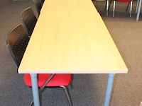 Lesopstelling bestaande 15 werktafels ( 140 x80 x 72 cm) en 27 stoelen bum - afbeelding 4 van  7