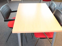 Lesopstelling bestaande 15 werktafels ( 140 x80 x 72 cm) en 27 stoelen bum - afbeelding 6 van  7