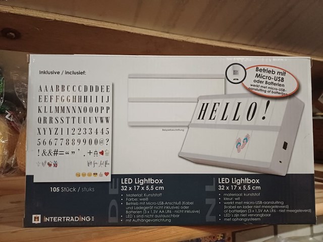 Letterbord met licht 1x loc h034 - afbeelding 5 van  5