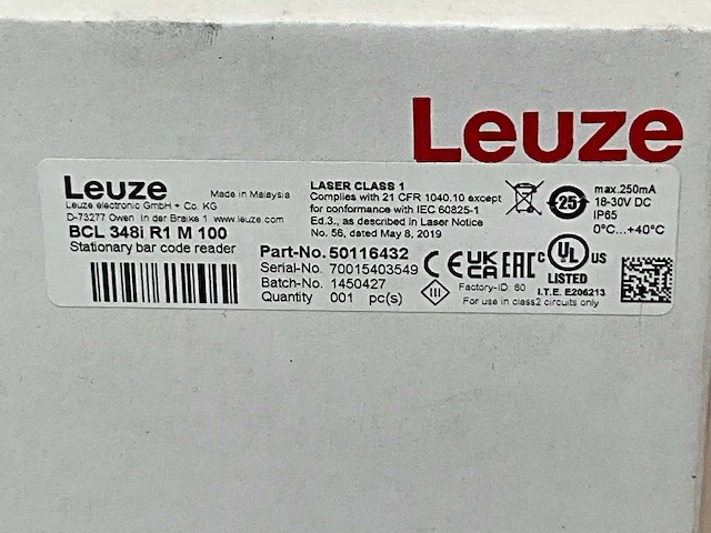 Leuze bcl 348i r1 m 100 stationaire barcodelezer - afbeelding 5 van  6