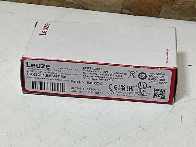 Leuze prk3cl1.ba3/4t-m8 reflectorfotocel gepolariseerd - afbeelding 1 van  5