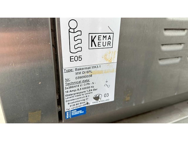 Leventi - 2003 - bakermat mk3.1 mm di 6pl - bakkerijoven - afbeelding 6 van  6