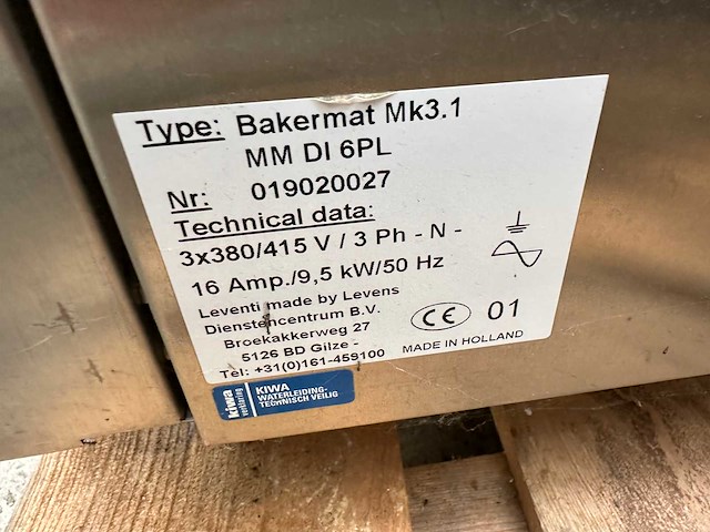Leventi bakermat mk3 bakkerijoven - afbeelding 5 van  5