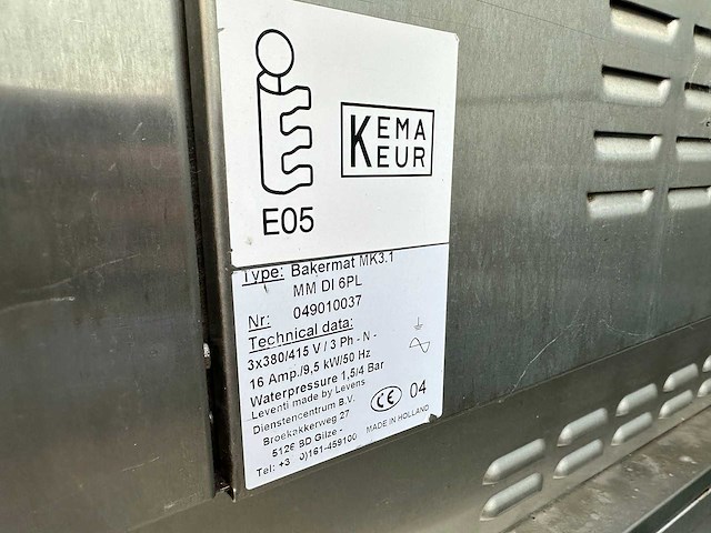 Leventi bakermat mk3 duplo bakkerijoven - afbeelding 6 van  11