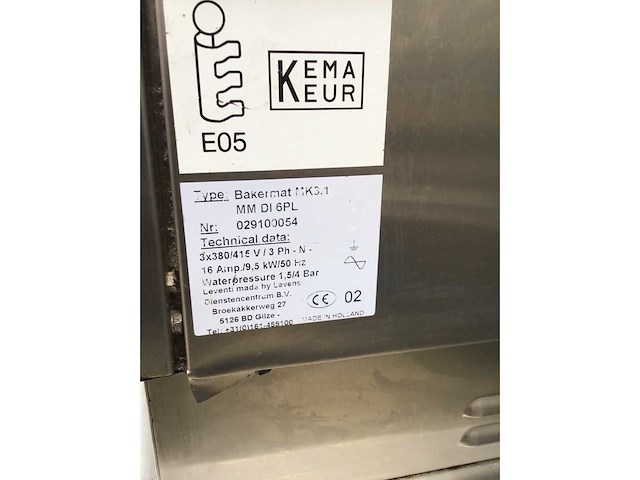 Leventi mk3 4pl duplo bakkerijoven - afbeelding 4 van  9