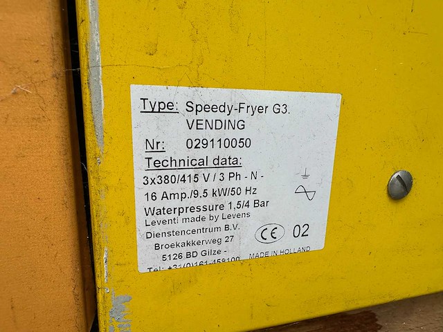 Leventi speedy fryer g3 patat friet machine - afbeelding 3 van  3