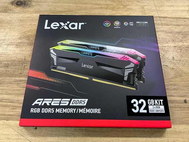 Lexar ares ddr5 rgb memory 32gb kit (2x16gb) - afbeelding 2 van  3