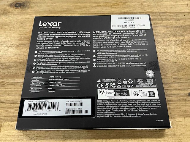Lexar ares ddr5 rgb memory 32gb kit (2x16gb) - afbeelding 3 van  3