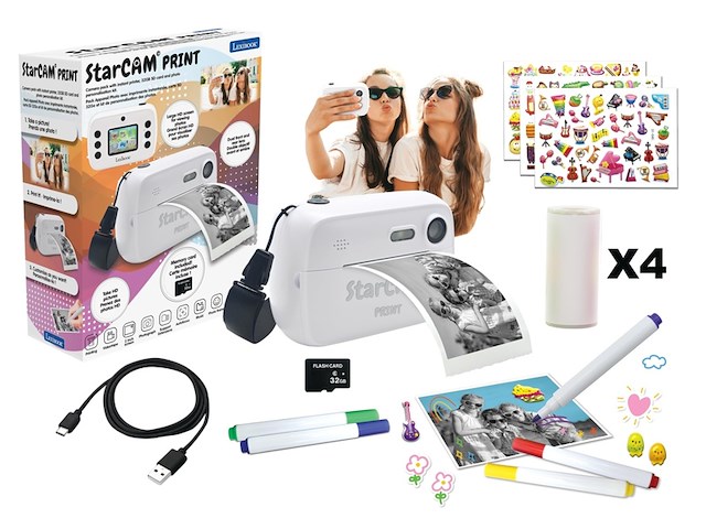 Lexibook instant-printer voor kinderen voor selfies en foto’s - afbeelding 1 van  6