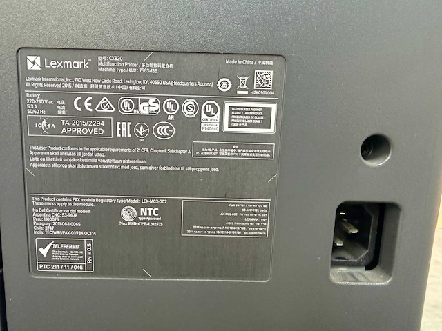Lexmark - cx820 - kleur all-in-one laserprinter - afbeelding 2 van  12