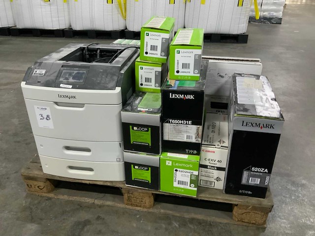 Lexmark m5155 laserprinter en diverse toners - afbeelding 1 van  8