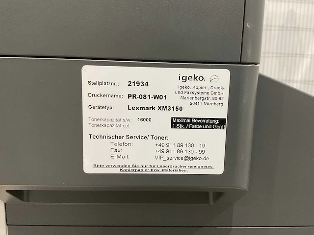 Lexmark xm3150 printer & scanner - afbeelding 8 van  10
