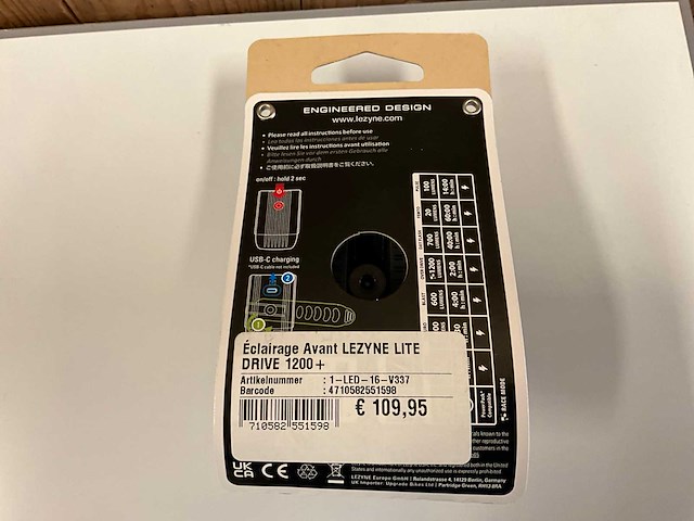 Lezyne pro1200+ led fietsverlichting - afbeelding 4 van  4