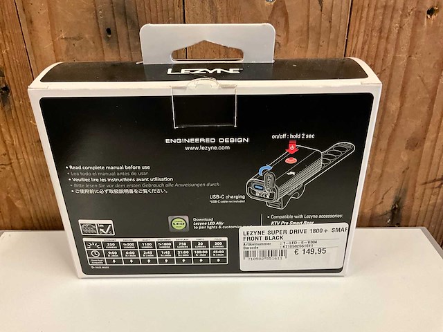 Lezyne super drive 1800+ koplamp - afbeelding 2 van  3