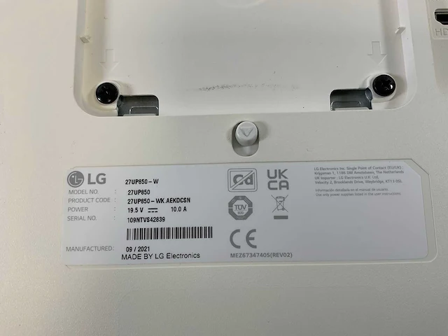 Lg (27up850) 27”, 3840x2160 (uhd) ips monitors (2x) - afbeelding 4 van  15